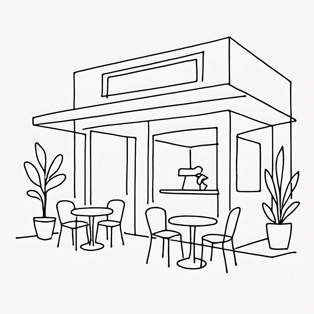 THE COFFEE CLUB - OZO Kata Phuket AI illustration