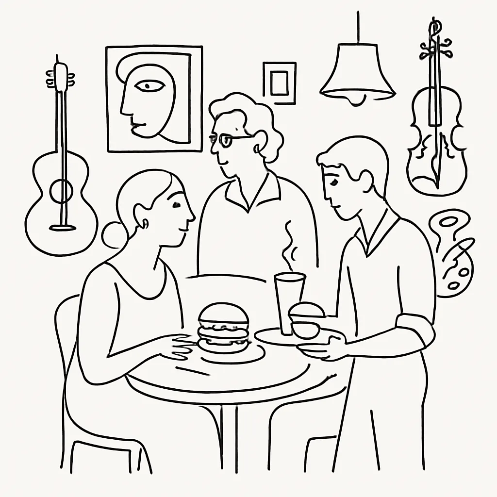 Art Space Cafe AI illustration