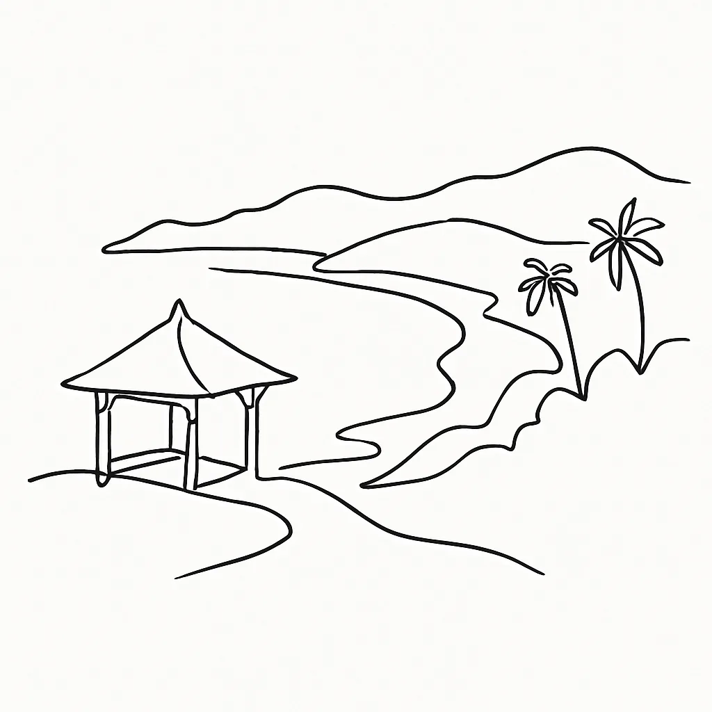 Laem Sing Beach Viewpoint AI illustration