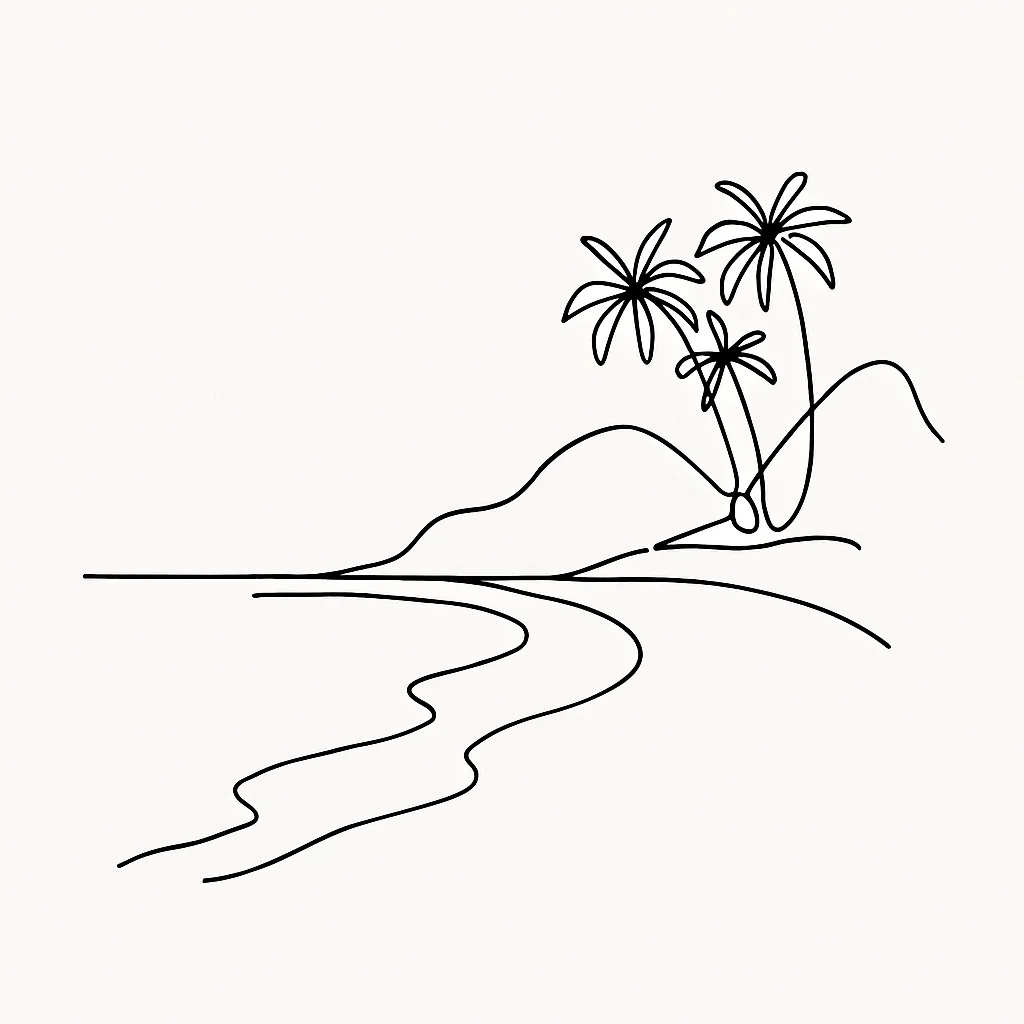 Papaya Beach AI illustration