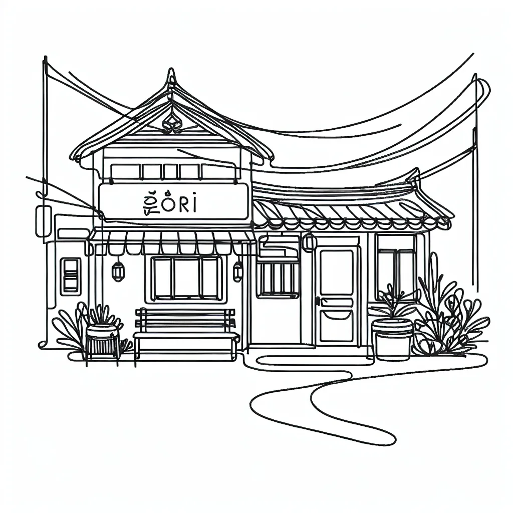 Bori korean food 보리 AI illustration