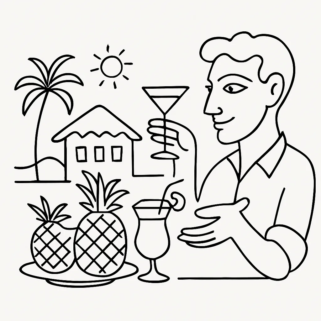Kata Green Beach Hotel Restaurant AI illustration