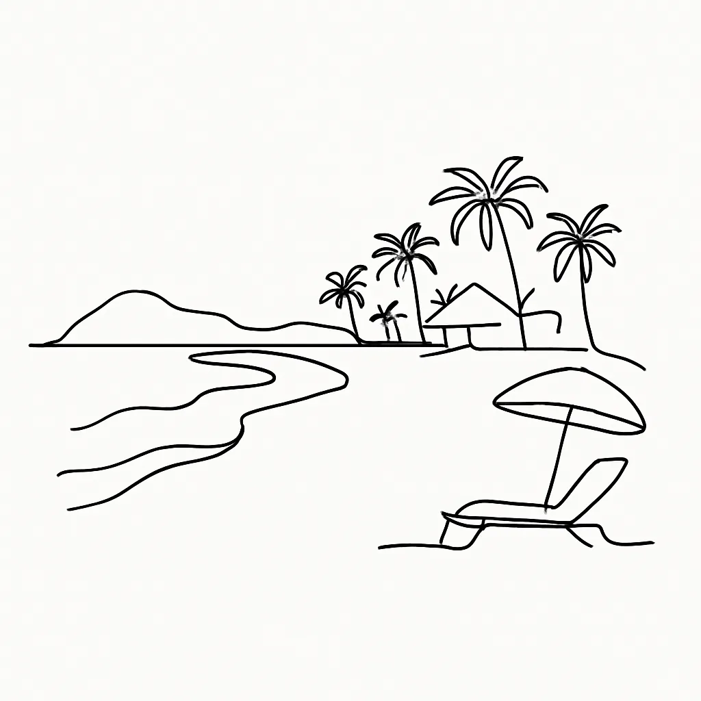 Calitang Beach AI illustration