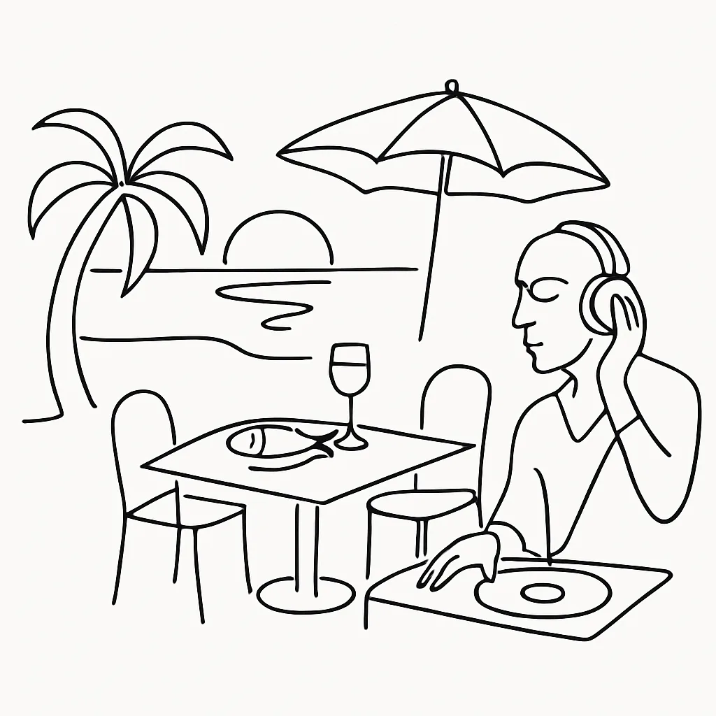 Coast Beach Club & Bistro Phuket AI illustration