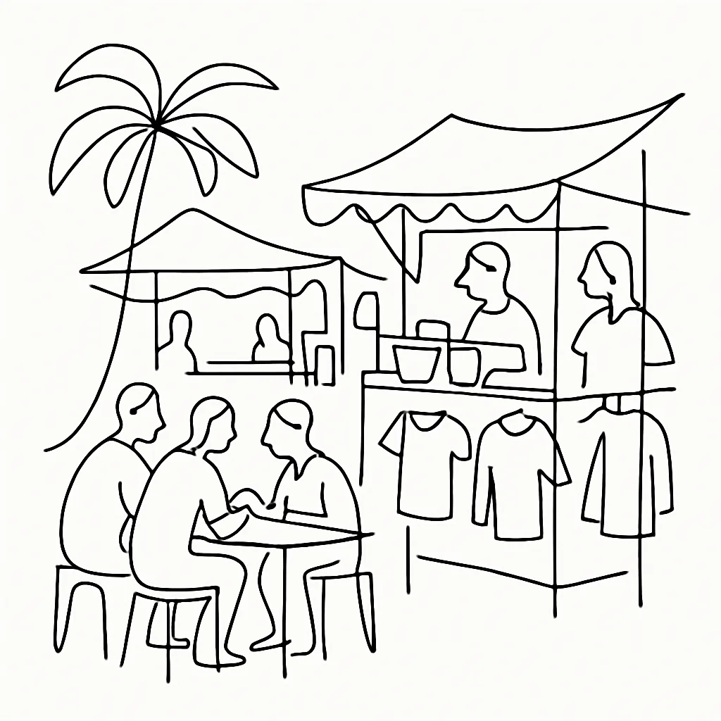 Kata Night Market AI illustration