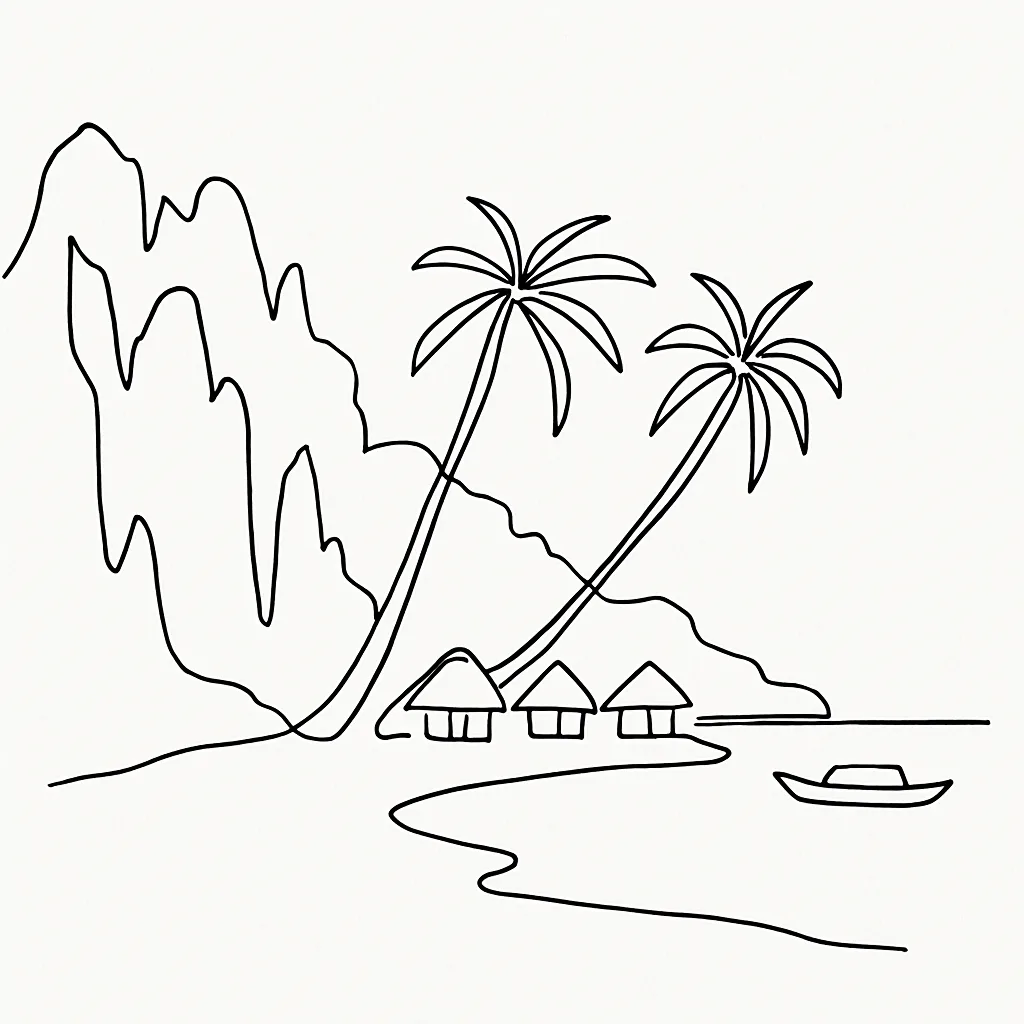 Seven Commandos Beach AI illustration