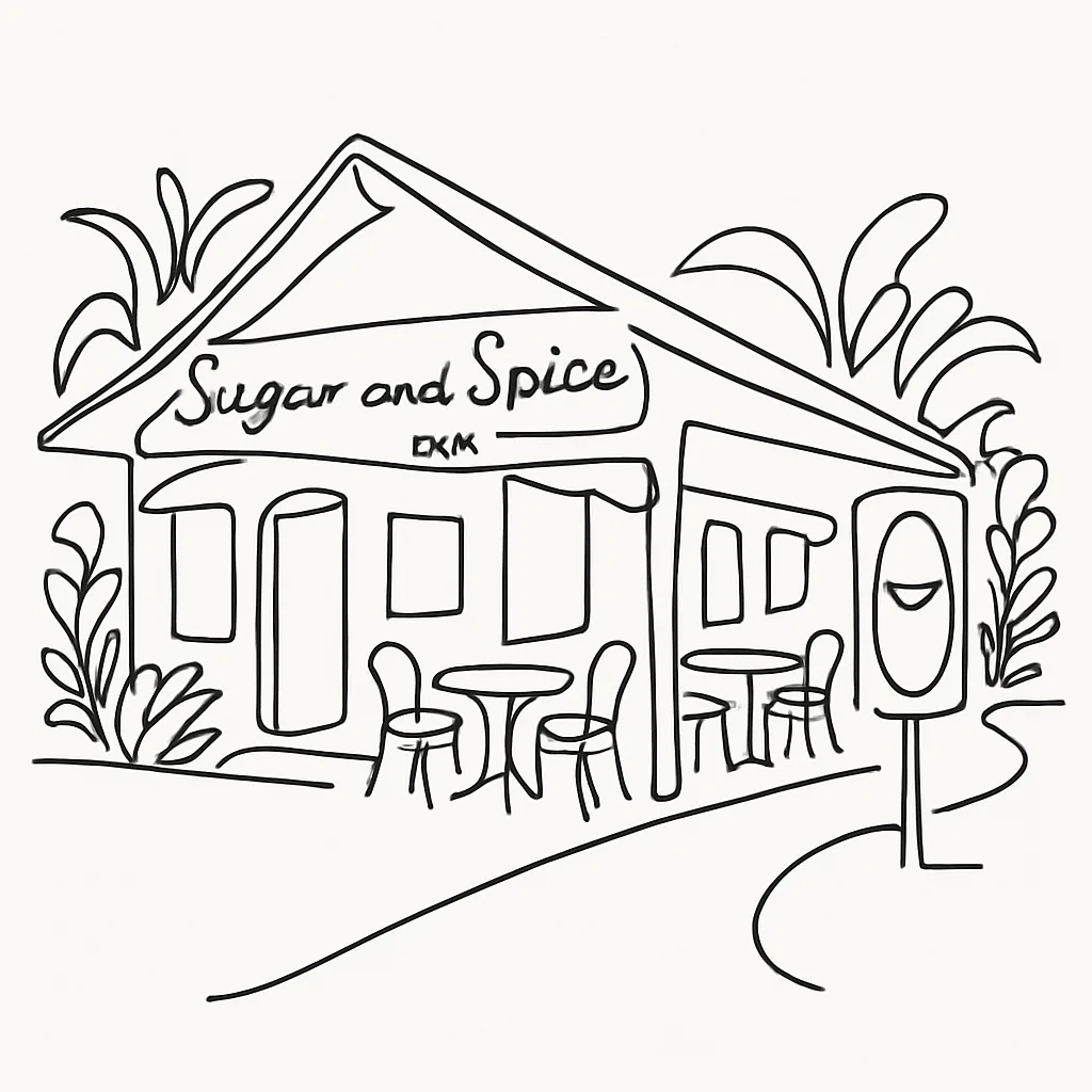 Sugar and Spice Restaurant and Inn AI illustration