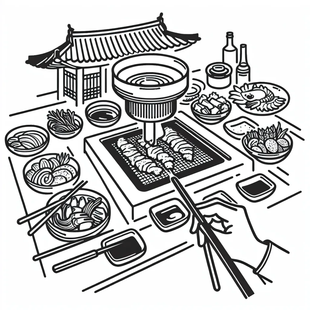 KIWA Korean Restaurant AI illustration