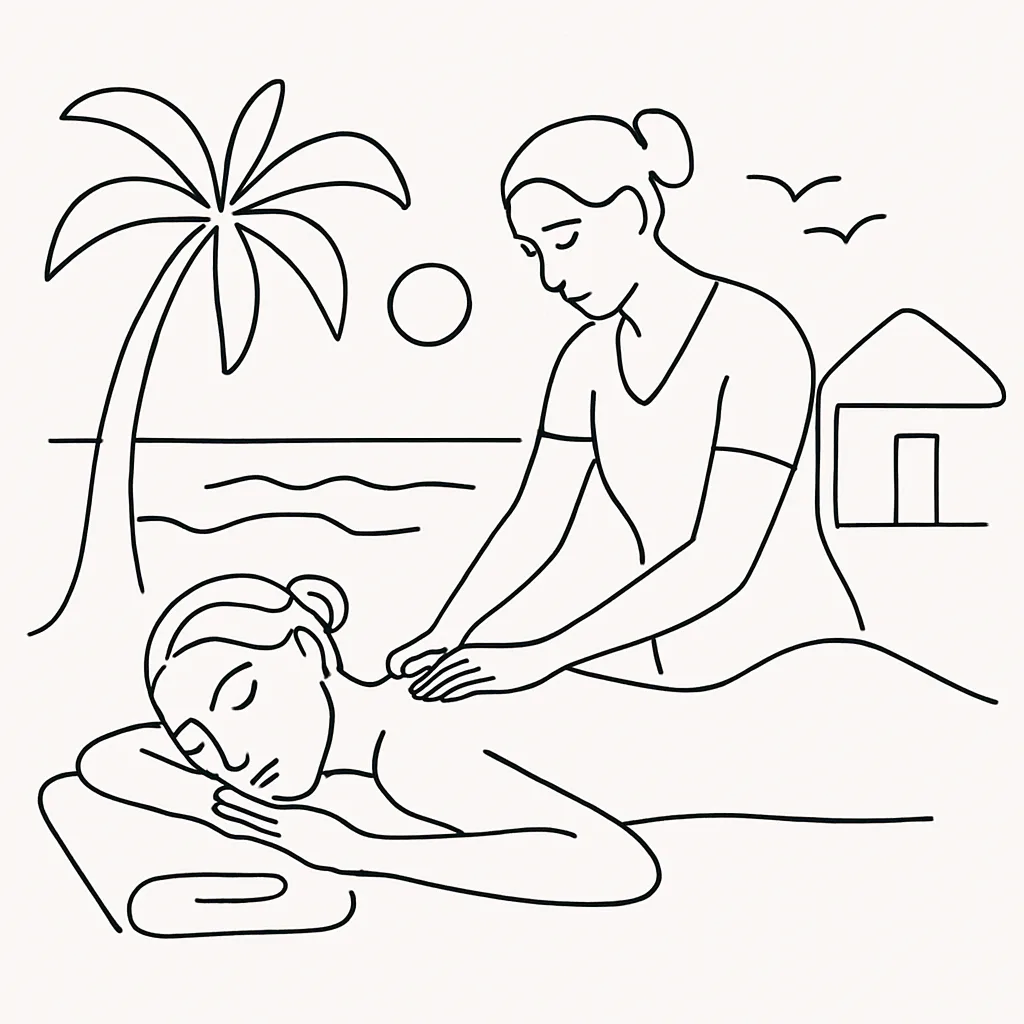 Nature Spa Moalboal AI illustration