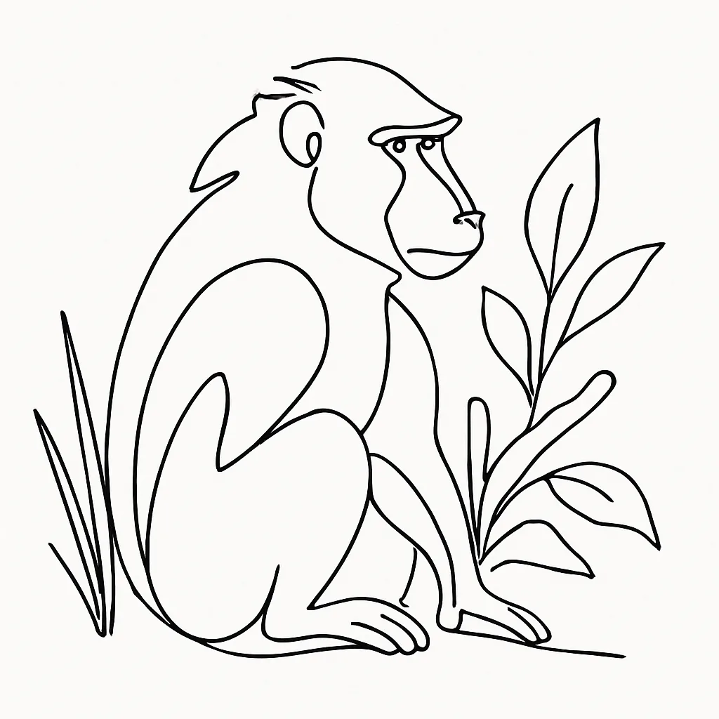 Baboon Phuket AI illustration
