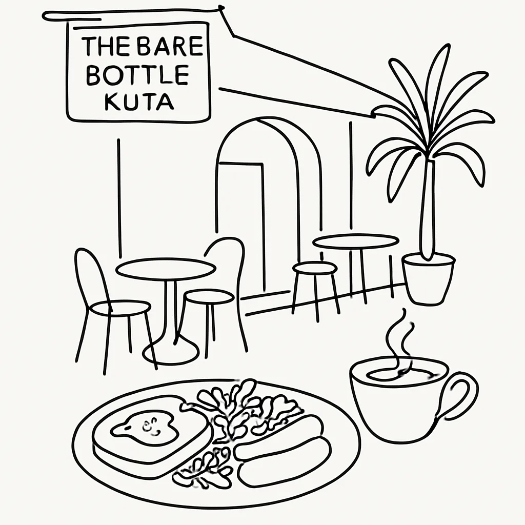 The Bare Bottle Kuta AI illustration