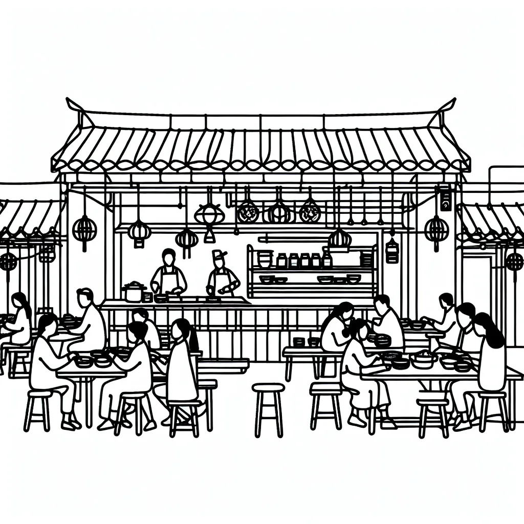 DD Korea food Restaurant (Phuket) AI illustration