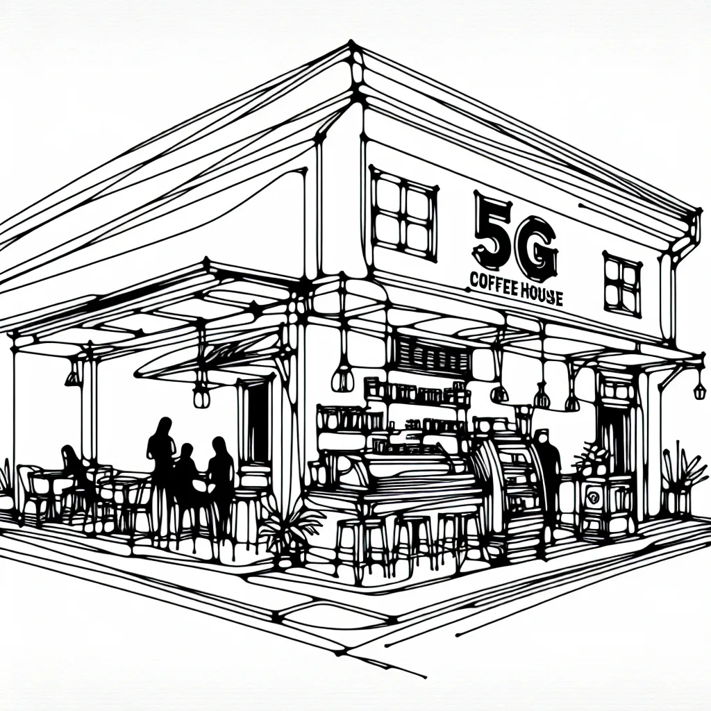 5G Coffee House AI illustration