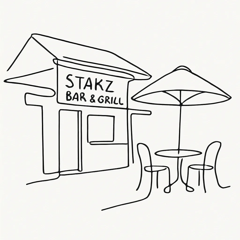 Stakz Bar & Grill AI illustration