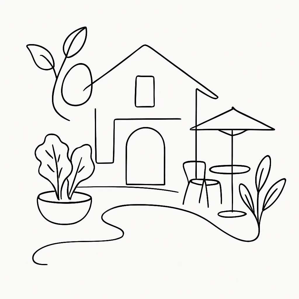 Stay Green Café - Stay Wellbeing & Lifestyle Resort AI illustration
