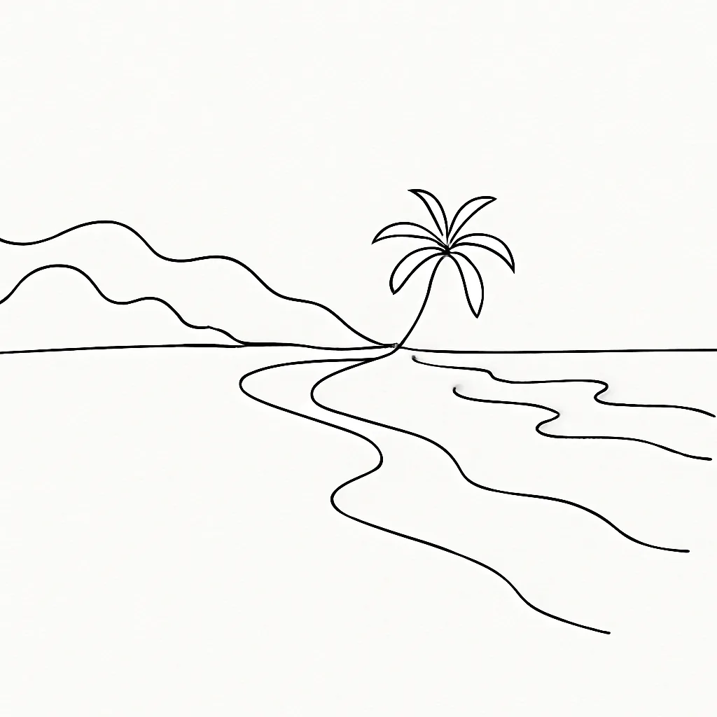Punta Sebaring Beach AI illustration