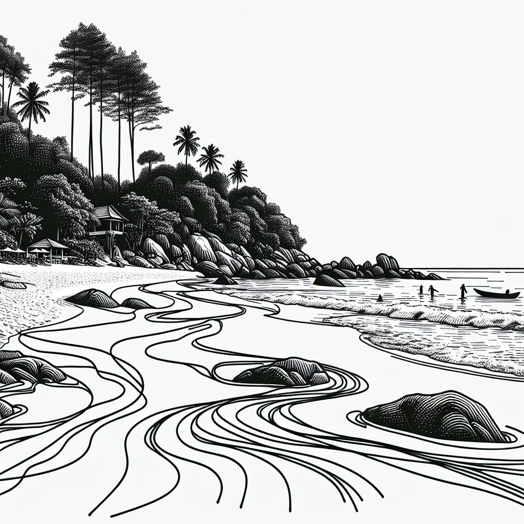 Kalim Surf Beach #3 AI illustration