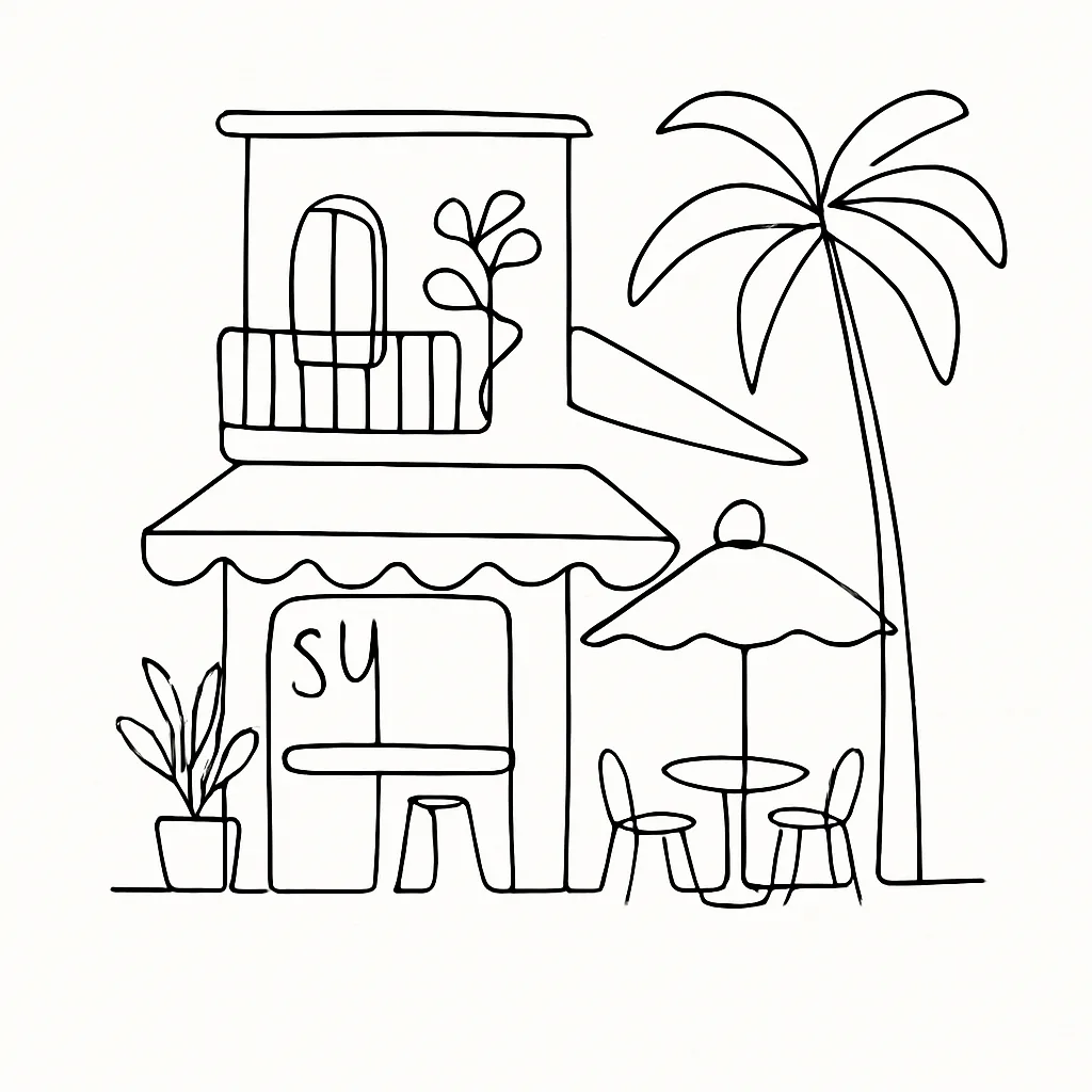 Suka Espresso [Ubud] AI illustration