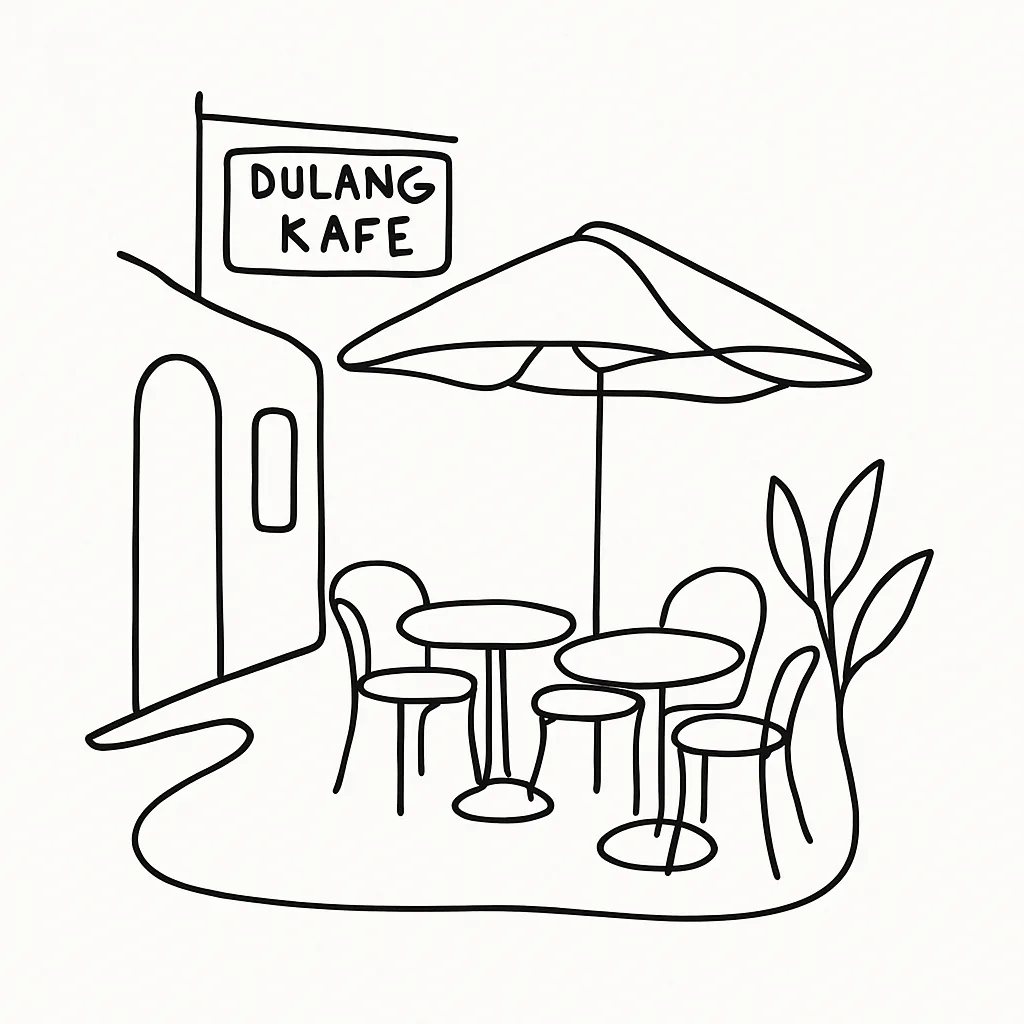 Dulang Kafe - Kuta Square AI illustration