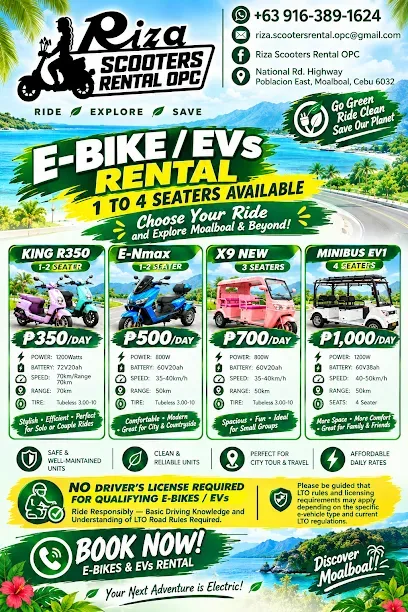 Riza Scooters Rental OPC Main Office - Moalboal Cebu