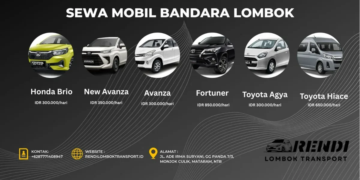 Transport Bandara Lombok Sewa Mobil dan Motor