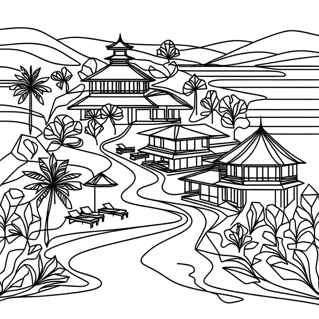 Mandala Spa & Villas AI illustration
