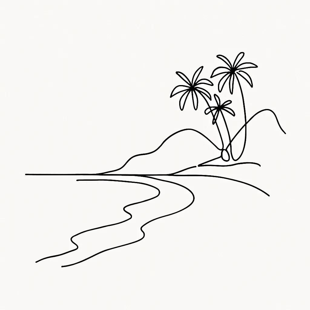 Papaya Beach AI illustration