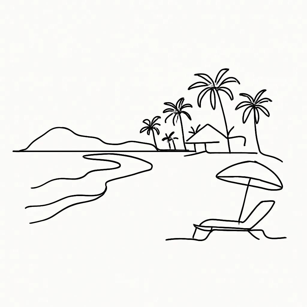 Calitang Beach AI illustration