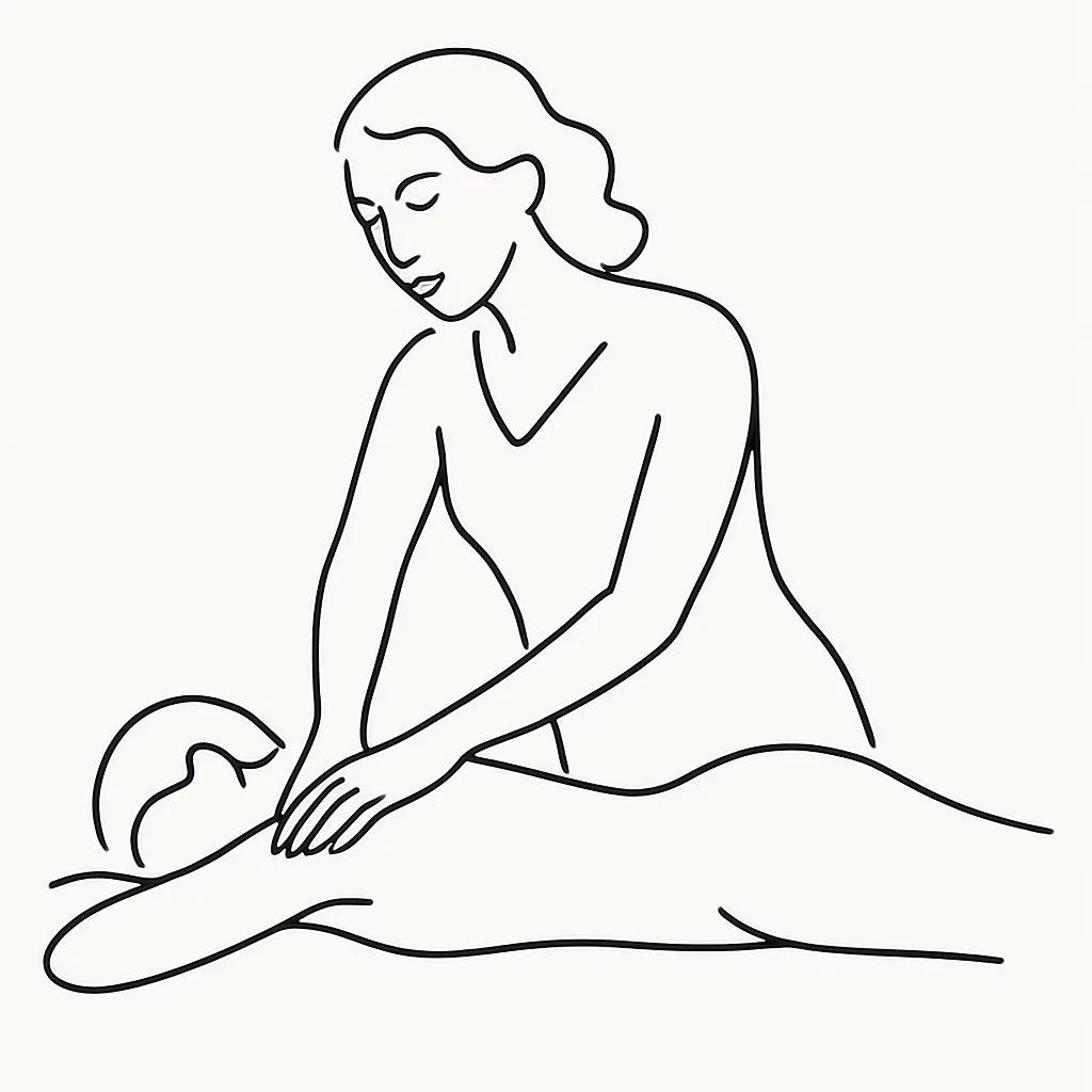 Healing Point Massage - The Greenery AI illustration
