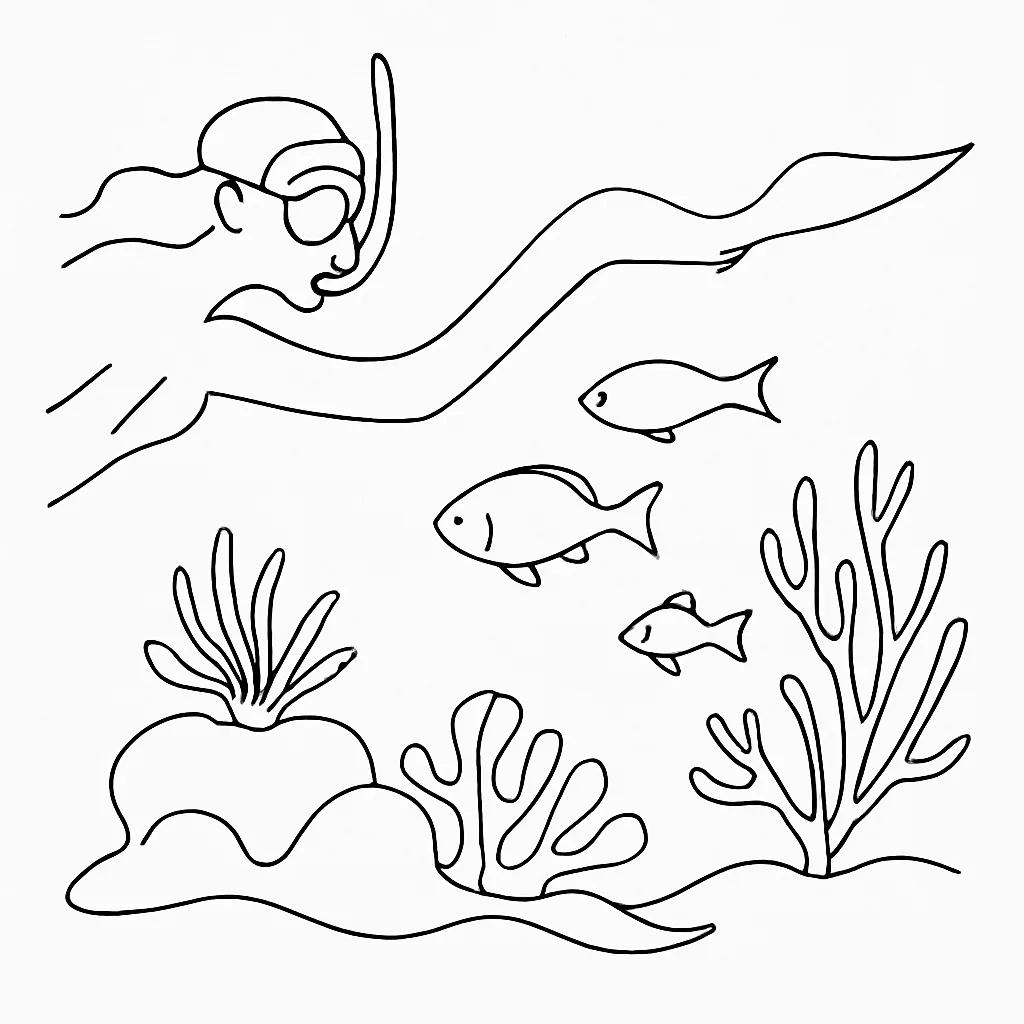Twin Reef Beach AI illustration