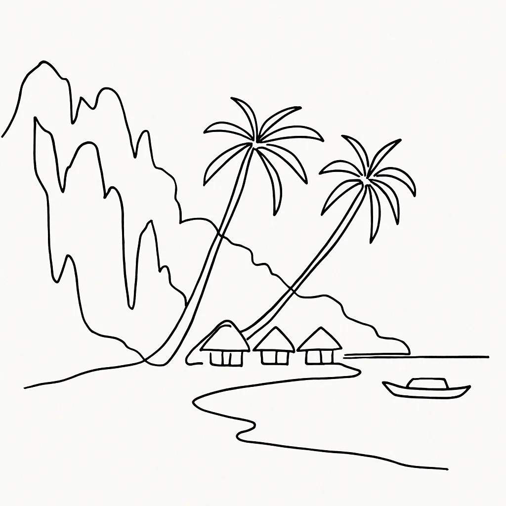 Seven Commandos Beach AI illustration