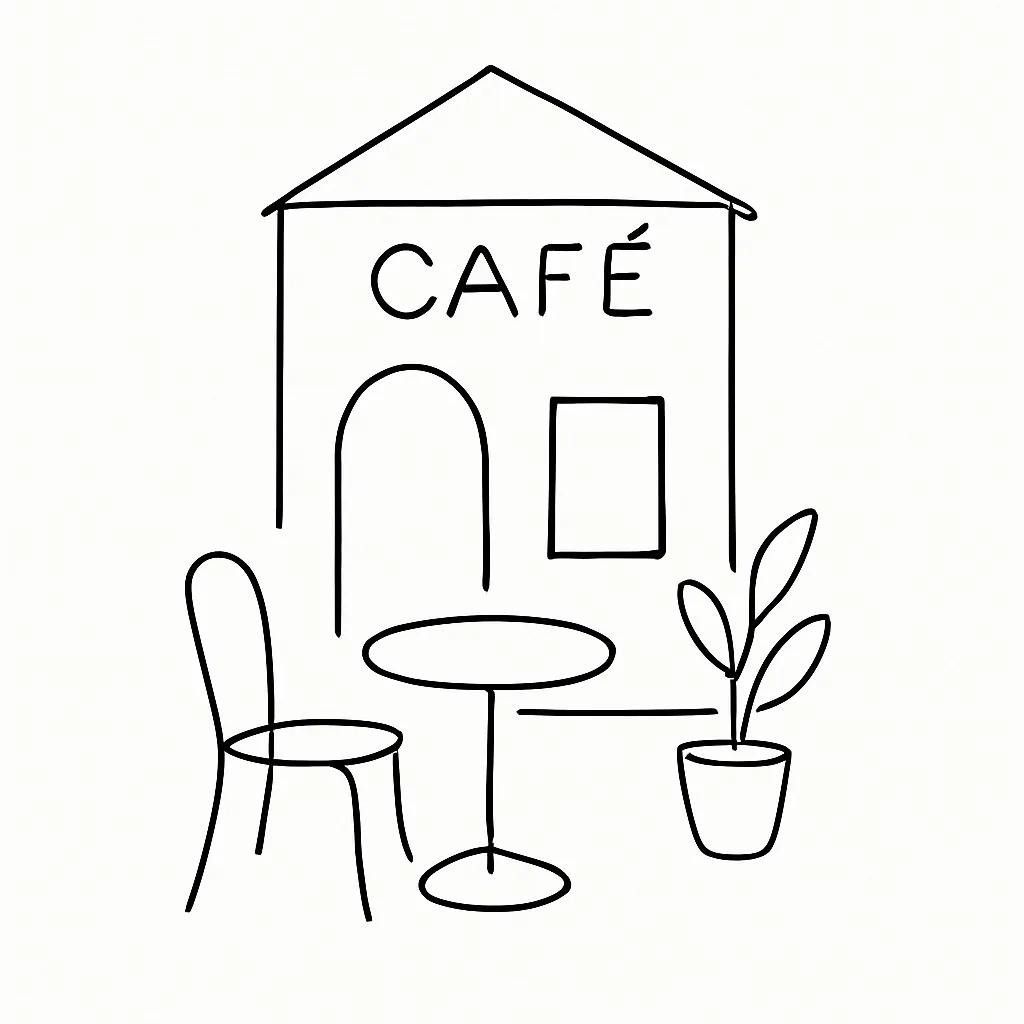 Where & When Cafe AI illustration