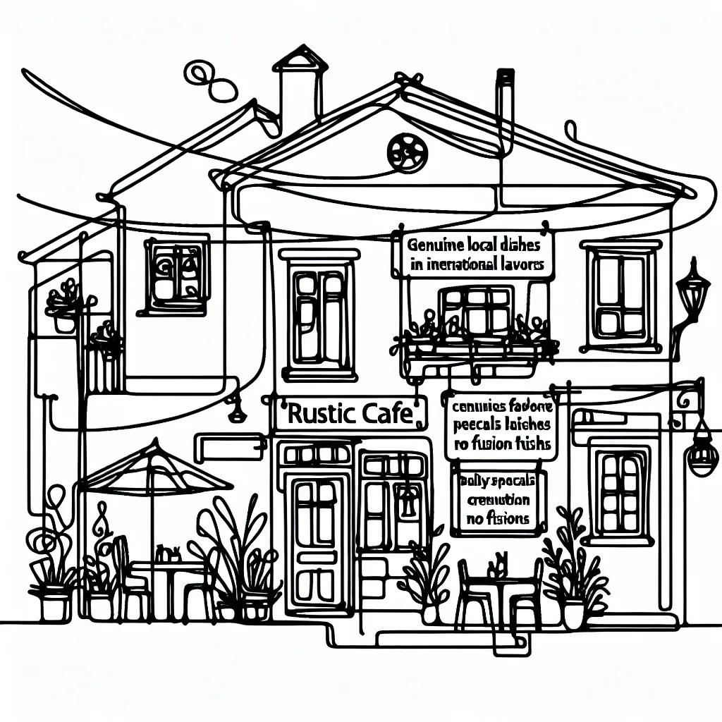 Rustic Cafe (Restaurant) AI illustration