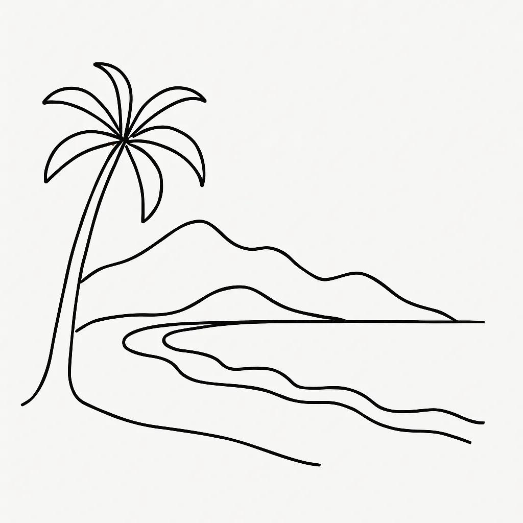 Pamuayan Beach AI illustration