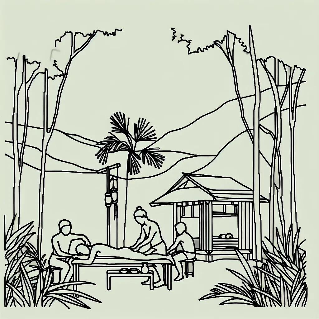 Malipay Spa Boracay - Two Brown Boys AI illustration