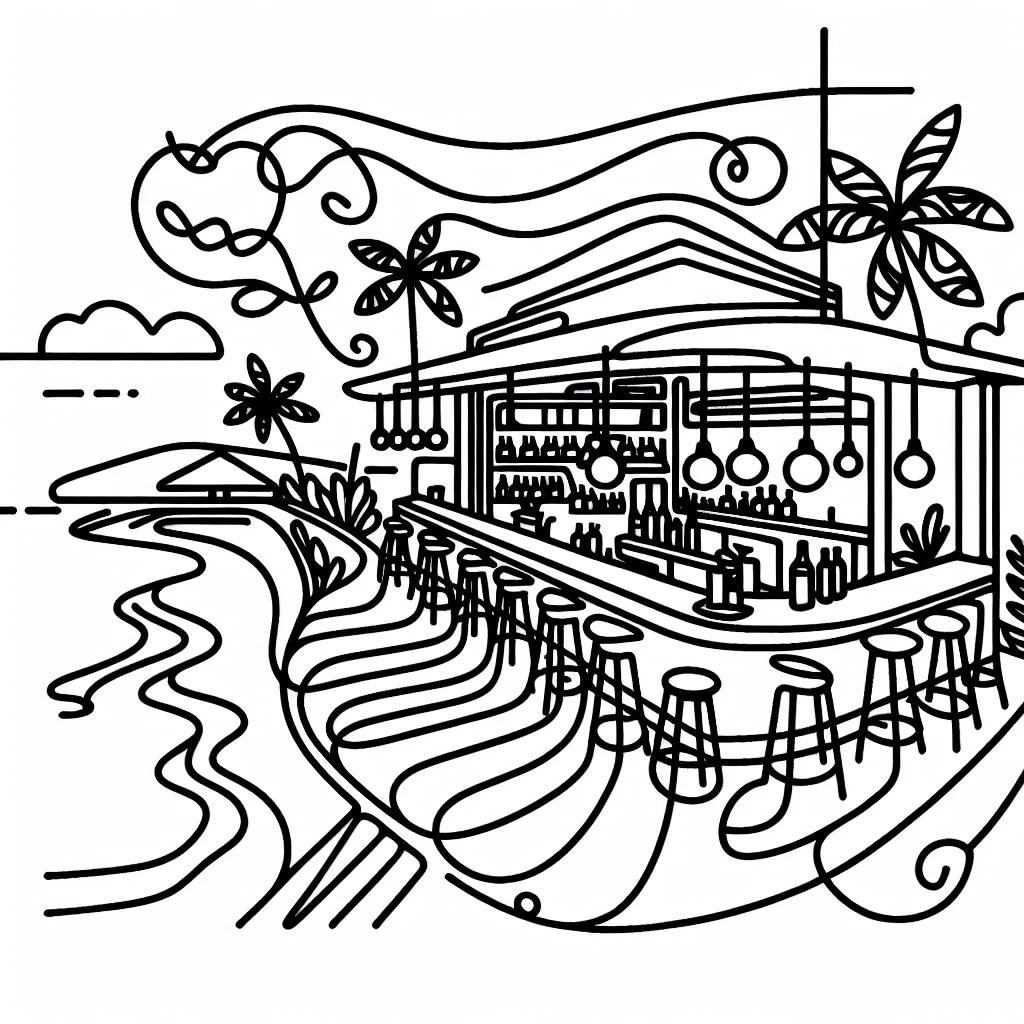 SAVA Beach Bar AI illustration