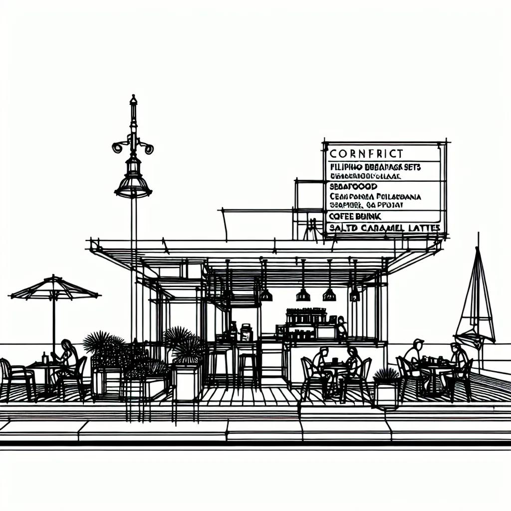 Lato Coffee and Restaurant - Puerto Princesa City Baywalk Park AI illustration