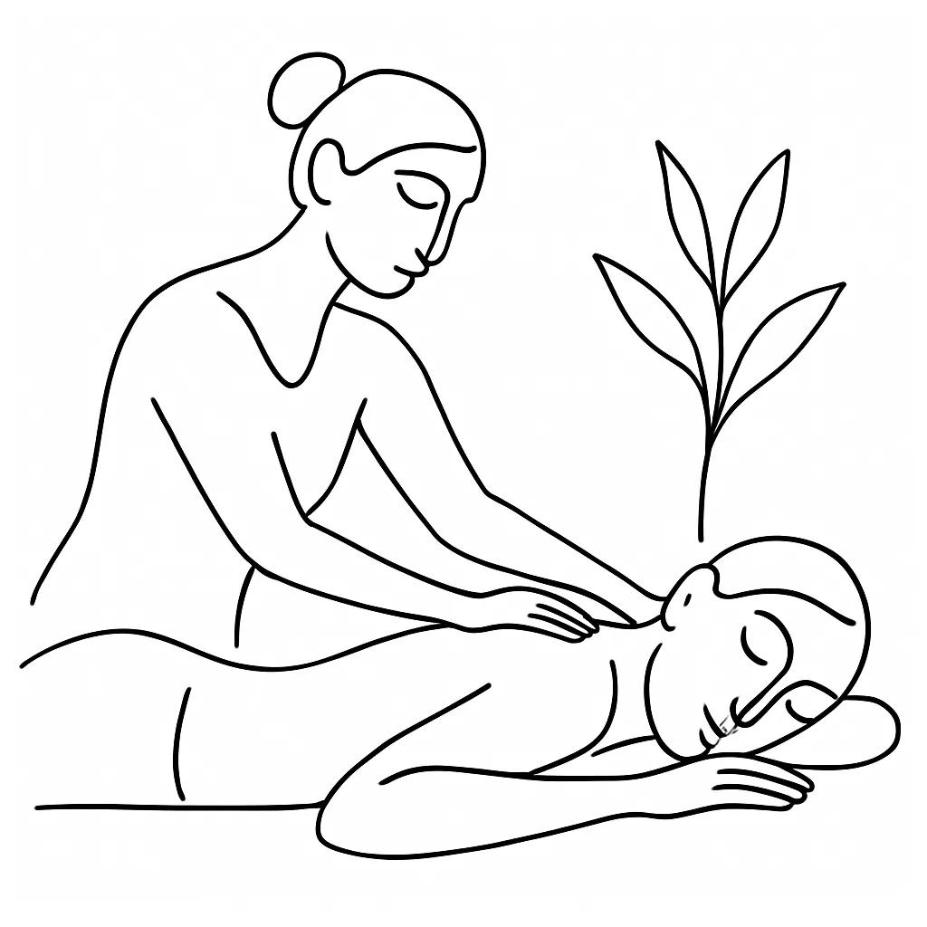 Sky Blue Massage & Wellness AI illustration