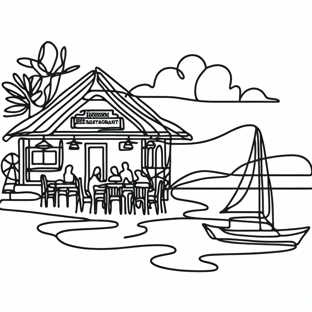 Horizon Restaurant - Panja Resort Palawan AI illustration